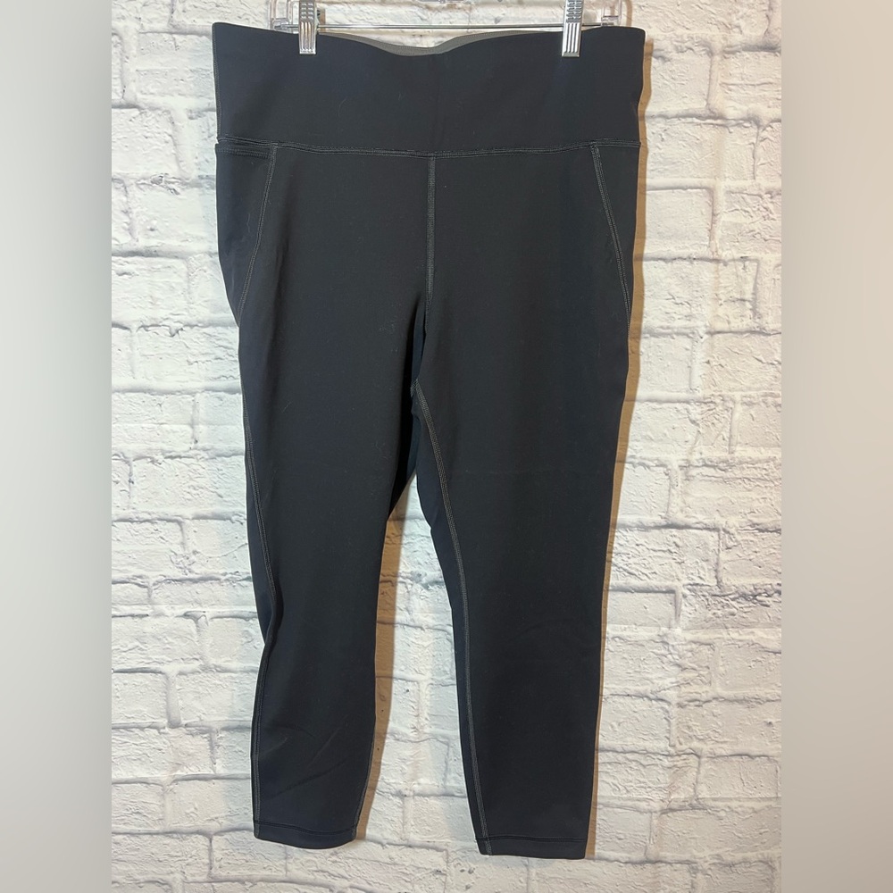 Lands End Reversible Capri Leggings, 1X